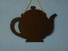 Teapot shaped hanging chalk board