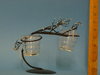 Decorative Black iron candle tree with glass candle holders